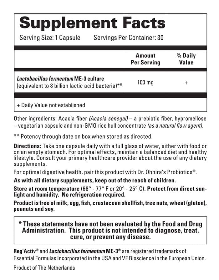 ME-3 Supplement Facts